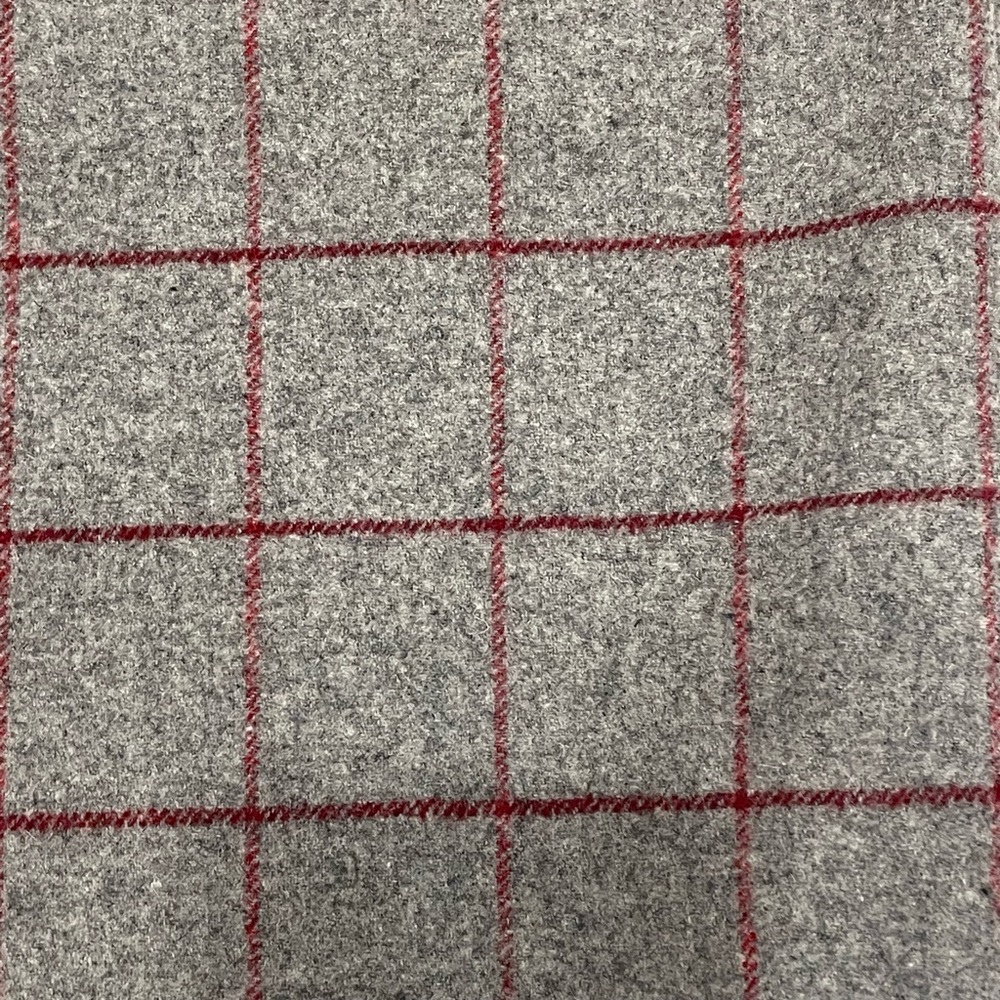 NWT Bob Timberlake Grey & Maroon Plaid Wool Blend Mini Skirt Clueless Vi… - Picture 6 of 12